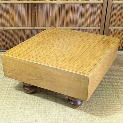 Vintage Japanese Kaya-Clad (11.5cm) Floor Go Board   4-Sun Class, Late Showa?