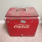 Coca-Cola Metal Cooler 1940s-1950s Vintage Perfect Inside