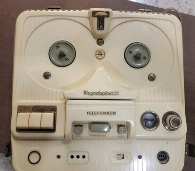 Telefunken Magnetophon 75B Reel-to-Reel Recorder, Powers On, FF/REW   Parts/Repa