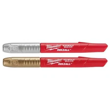 Milwaukee Tool 48-22-3123 2Pk Inkzall Silver/Gold Metallic Fine Point Marker