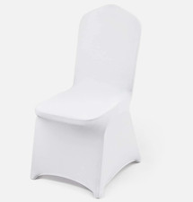 100PCS White Stretch Spandex Chair Covers for Wedding Parties and Dining