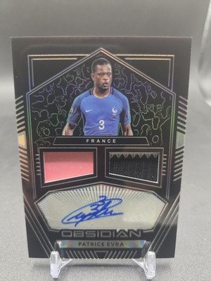 2019-2020 Panini Obsidian Patrice Evra Dual Jersey Patch Auto 2/99