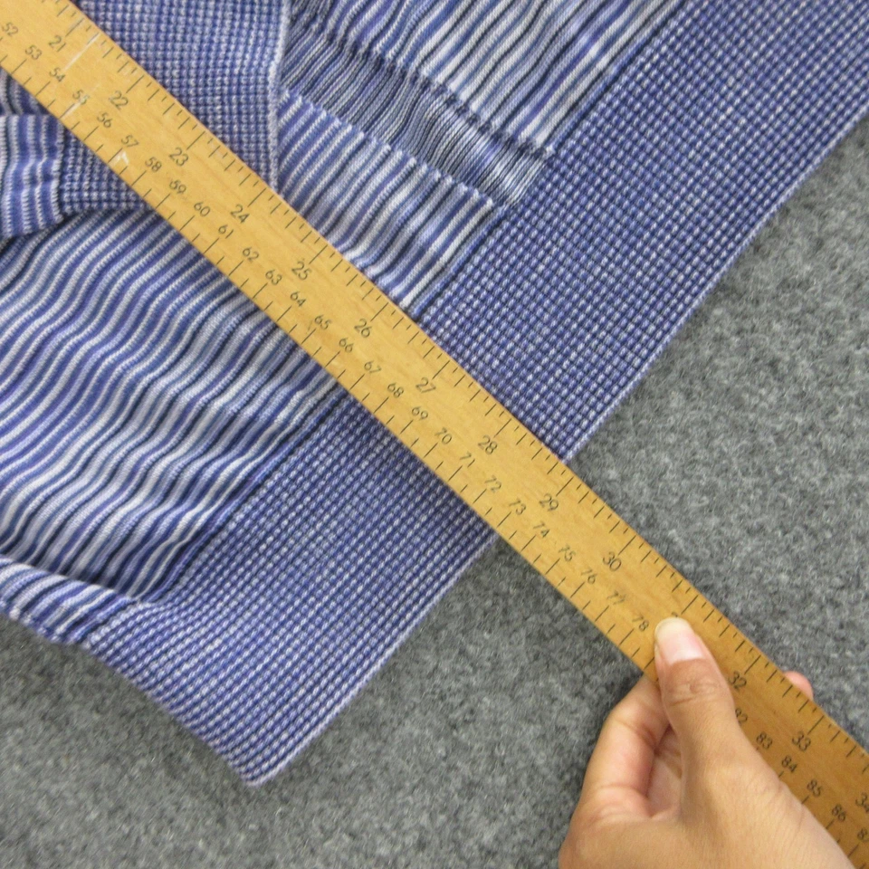 Suéter St. Croix Shop para Hombres 2XL Azul Rayas Cuello Redondo Tejido Pullover Hecho en EE. UU. Foto 3 de 4