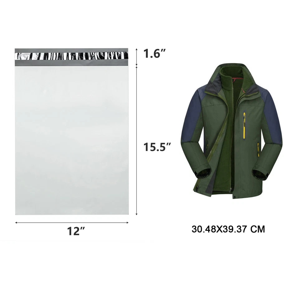 100 PACK 12x15.5 in Poly Mailers Envelopes Shipping Bags Tear-Proof Postal Bags - Image 2 of 4