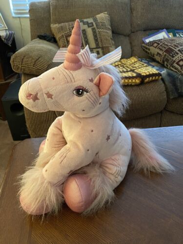 Vintage Build a Bear Kawaii Pink Sparkly Unicorn Plush - Shooting Stars (RARE) - Picture 1 of 5