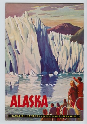 1952 Canadian National Ry ALASKA Steamship SS Prince Rupert Dinner Menu Glacier