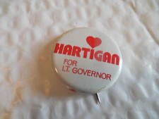Illinois Campaign Pin Back Local Button Lt. Governor Neil Hartigan Badge 1970's