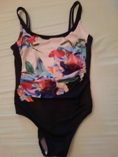 Charmline Badeanzug Größe (42)38 - 40 B Cup Bademode Schwimmanzug Schwarz Bunt