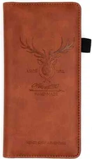 Menesia Checkbook Cover for Men & Women RFID Leather Check Book Holder Deer