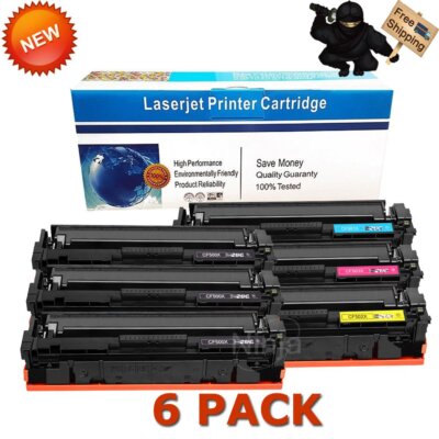 6-Pk Toner Set for HP Color LaserJet Pro MFP M281 M281cdw M281fdn M281fdw CF500X