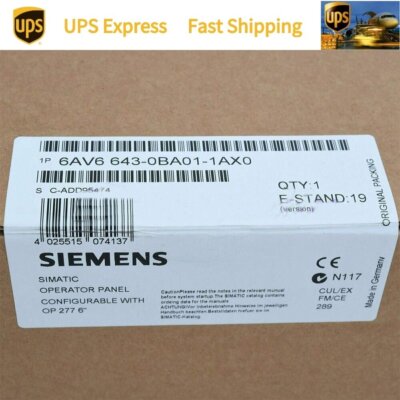 6AV6 643-0BA01-1AX0 Siemens HMI SIMATIC TOUCH PANEL Brabd New 1pcs Fast