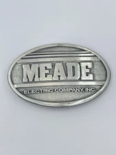 Belt Buckle Meade Electric Company Bergamot Brass Works 1986 3-1/2"