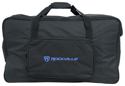 Rockville TB12 v2 Padded Speaker Bag Carry Case For 12'' DJ PA Speakers+Stand