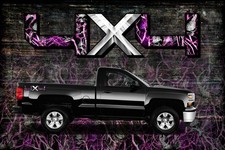2 4x4 Truck Obliteration Camouflage Pink Camo Truck Bed Decals Stickers-heosp 2 4x4 Truck Obliteration Camouflage Pink Camo Truck Bed Decals Stickers-heosp