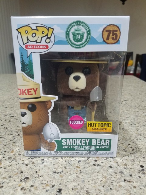 Funko Pop! Flocked Smokey Bear Ad Icons Hot Topic Exclusive IN STOCK Pop 75 | eBay