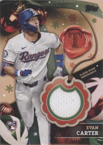 Evan Carter 2024 Topps Holiday #H141 Rookie Texas Rangers | eBay