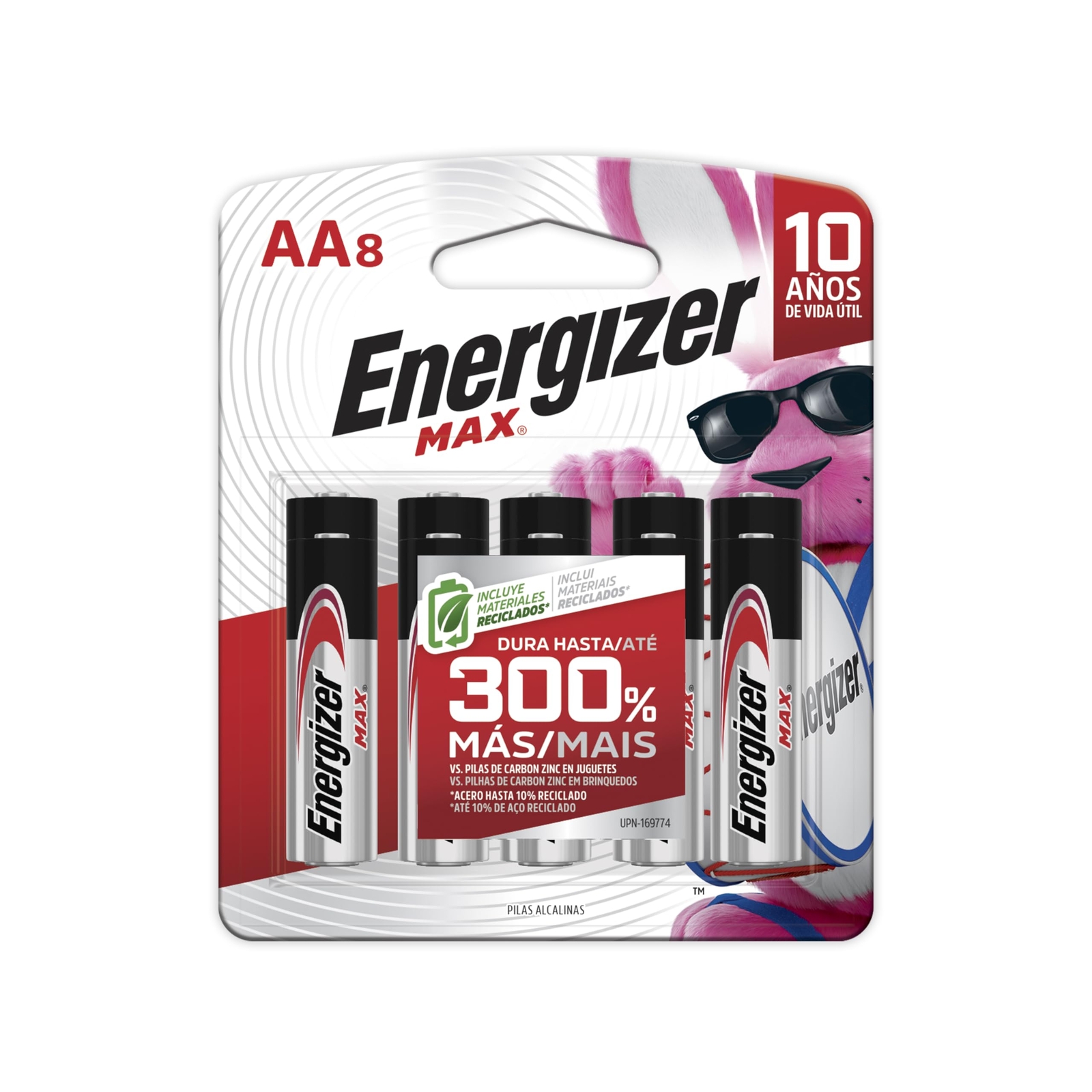 Eveready Energizer Max Alkaline AAA Batteries 8 ea Silver E92MP-8-image