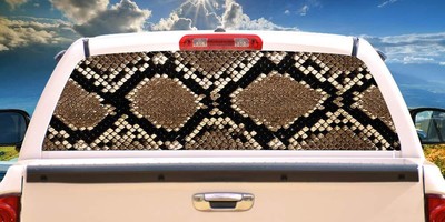 Rattler Rear Window Graphic Truck View Thru Vinyl Decal HD Graphics Professio...