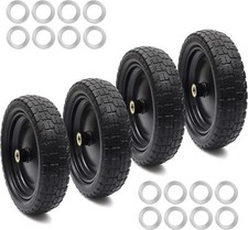 13" Flat Free Tire and Wheel for Garden Wagon Cart Hand Trucks Yard Trailers New