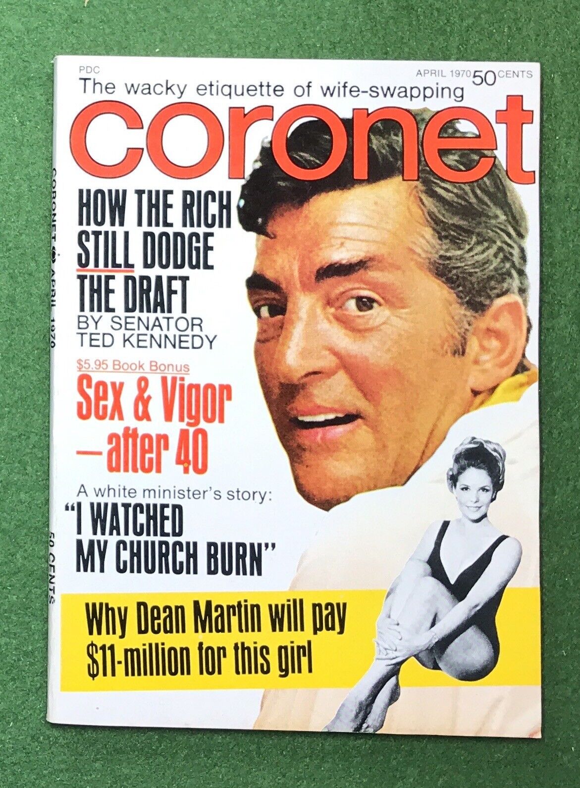 Coronet April 1970 vintage gossip magazine Dean Martin Ted Kennedy eBay image
