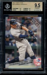 2017 Topps Now #379 Aaron Judge BGS 9.5 Gem Mint RC Rookie Card 10154728