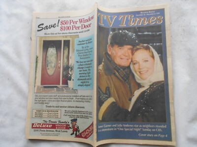 TV TIMES (READING EAGLE)-NOVEMBER 28-DECEMBER 4, 1999 JAMES GARNER JULIE ANDREWS