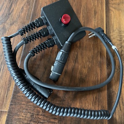 Push To Talk Headset Red Button Adapter Belt Clip AAF Football