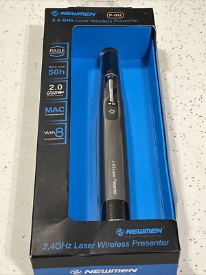 NEWMEN  2.4GHz Laser Wireless Presenter 50 Hours/MAC/Win8/USB