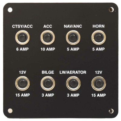 Lund Boat Breaker Panel 2344170 | Push-To-Reset 8-Button