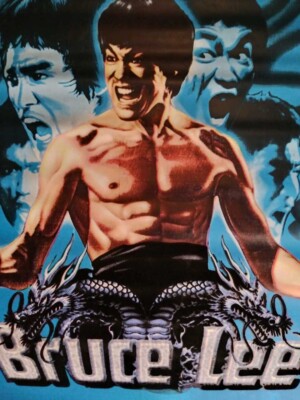 李志龍ページ VINTAGE NEW 2002 Scorpio Blacklight Poster BRUCE LEE 🐉 DRAGONS