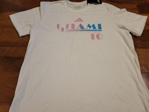 Lionel Messi White Adidas Number 10 Tee Shirt 🔥 🔥 🔥 Med, Large And XL - Picture 4 of 4