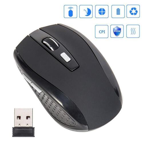 2.4GHz Cordless Wireless Optical Mouse Mice Laptop & Computer Receiver USB NewHO - Afbeelding 1 van 17