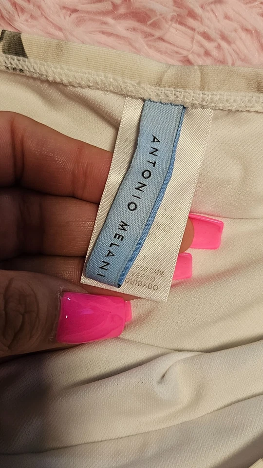 Antonio Melani Womens Floral Stretch Swim Skirt Bottom Shorts Size M - Image 4 of 4