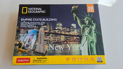 Empire State Building 3D Puzzle 66 Pieces National Geographic CubicFun New York
