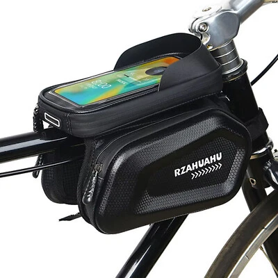 MARKENLOS Bolsa de marco de bicicleta tubo superior impermeable para móvil bolsa doble funda para móvil bicicleta eléctrica