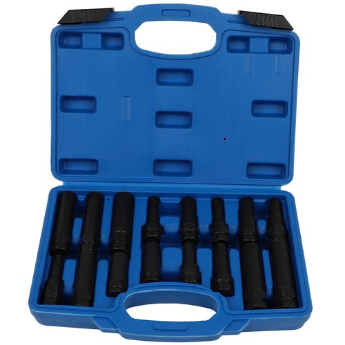 16Pcs Locking Lug Nut Master Set Removal Tool Kit Wheel Lock Key Double Hex-Head - Foto 6 di 9