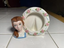 Disney Princess Belle Mini Ceramic Picture Frame Schmid Holds 2"x2" Picture