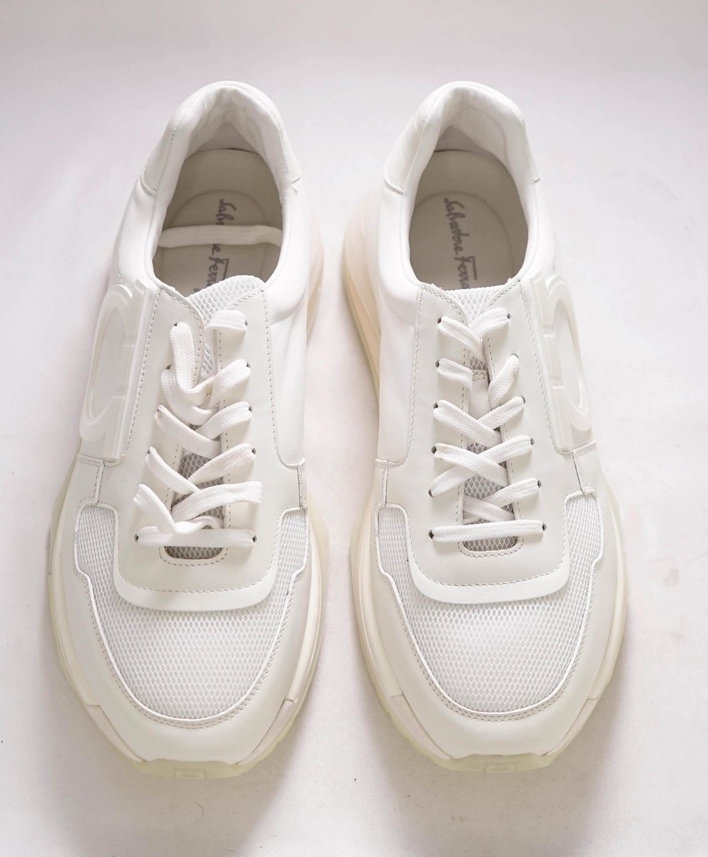 SALVATORE FERRAGAMO - BROOKLYN *GANCINI* White Sneaker - 9 M US | eBay