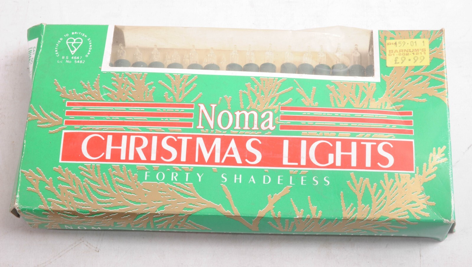 Vintage Noma Christmas Lights 40 Shadeless (Made in Hong Kong) Unused
