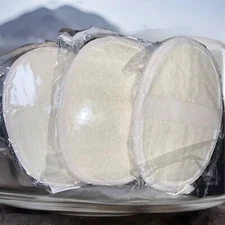 3pcs Natural Loofah Back Sponge Pads Body Scrubber Brush Loofa Bath Shower Spa