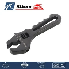 Black Aluminum 3AN-16AN Adjustable Wrench Tool Spanner For Hose End Fitting