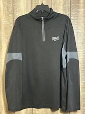 Everlast EverDri 1/4 Zip Pullover XL Black Boxing MMA UFC Gym Sweatshirt