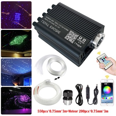 750X Twinkle Car Home Headliner Shooting Star Light Roof Ceiling Lights Kit