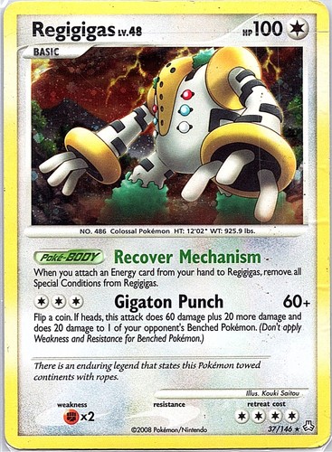 Regigigas (DP Legends Awakened) 37/146 Holo Rare Deck Exclusives Pokemon Damaged