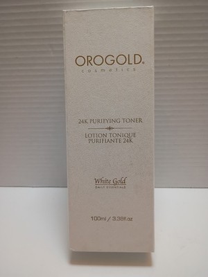 OROGOLD Cosmetics 24K Purifying Toner 100ml/3.38fl oz White Gold New