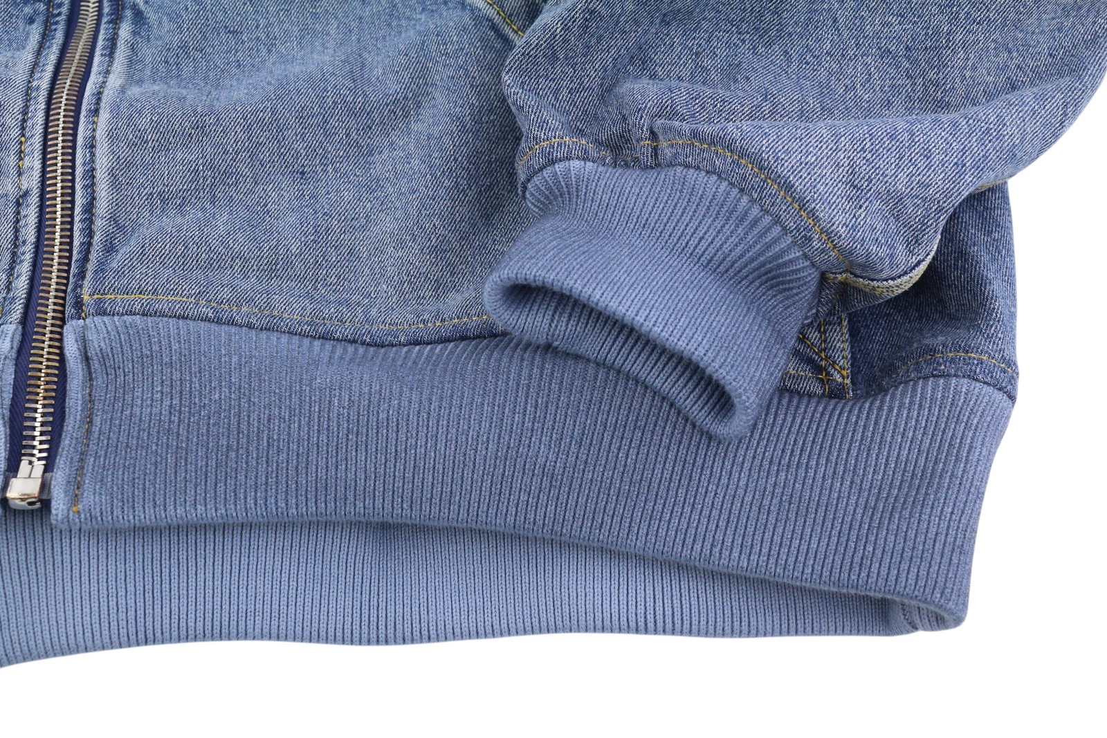 THE ATTICO Women Jacket 42 Blue Denim Bomber Hooded RRP1550 image 6
