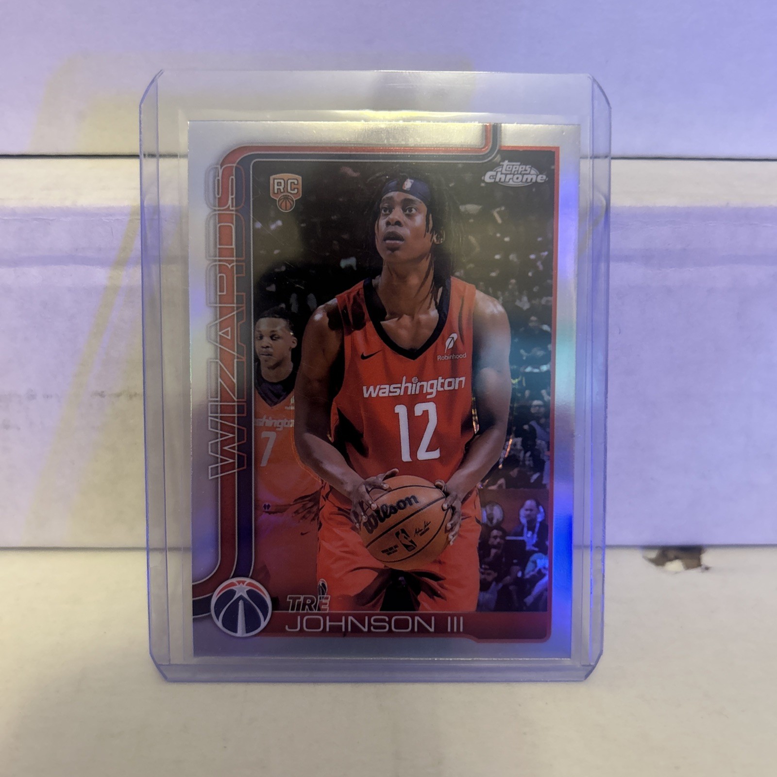 2025-26 Topps Tre Johnson III Chrome #256 ROOKIE REFRACTOR