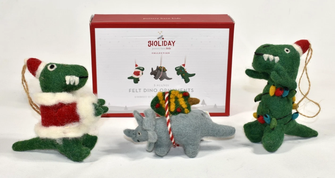 Pottery Barn Kids Dinosaur Ornaments
