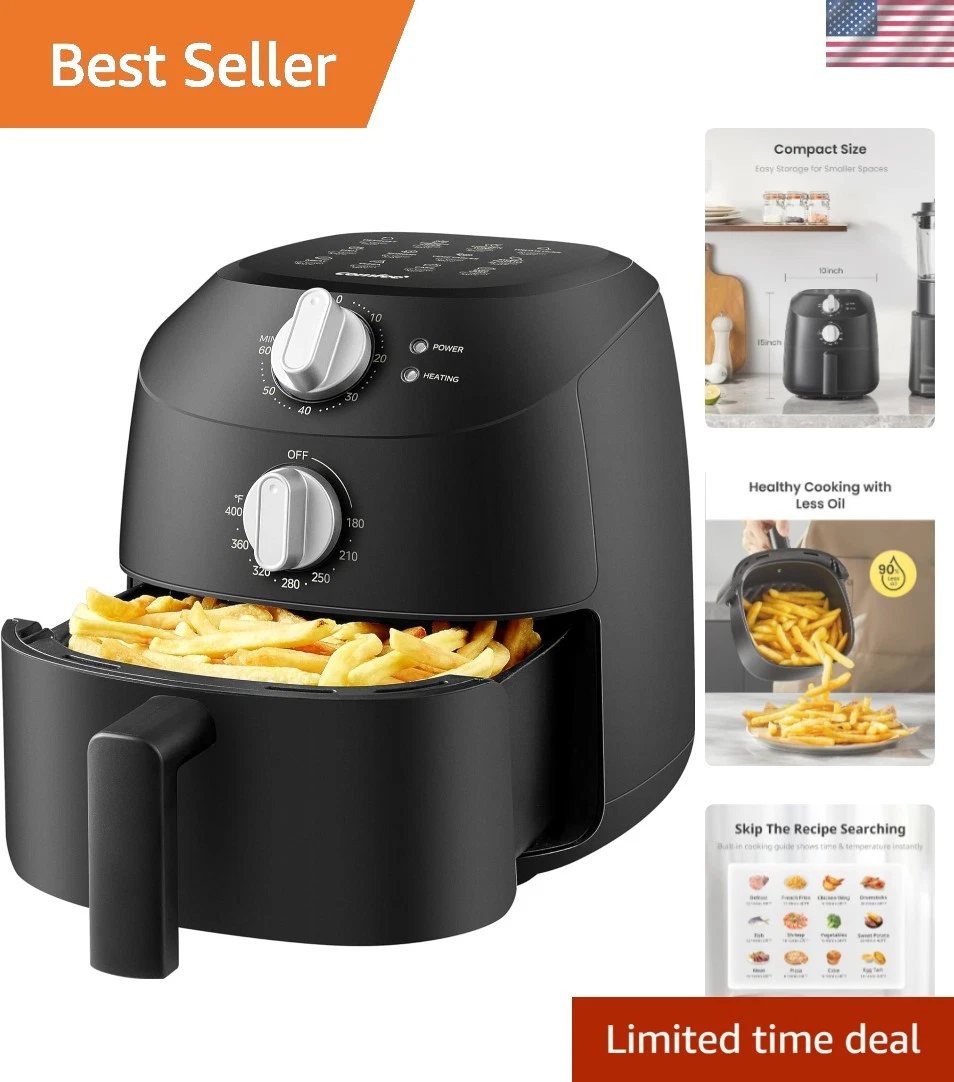 Compact 2.1 Quart Air Fryer with 12 Presets Menu Options, Adjustable Timer & ...
Opens in a new wind