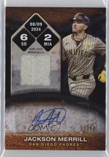 2025 Topps Series 2 Rounding the Bases Relics 5/50 Jackson Merrill Auto 04cw